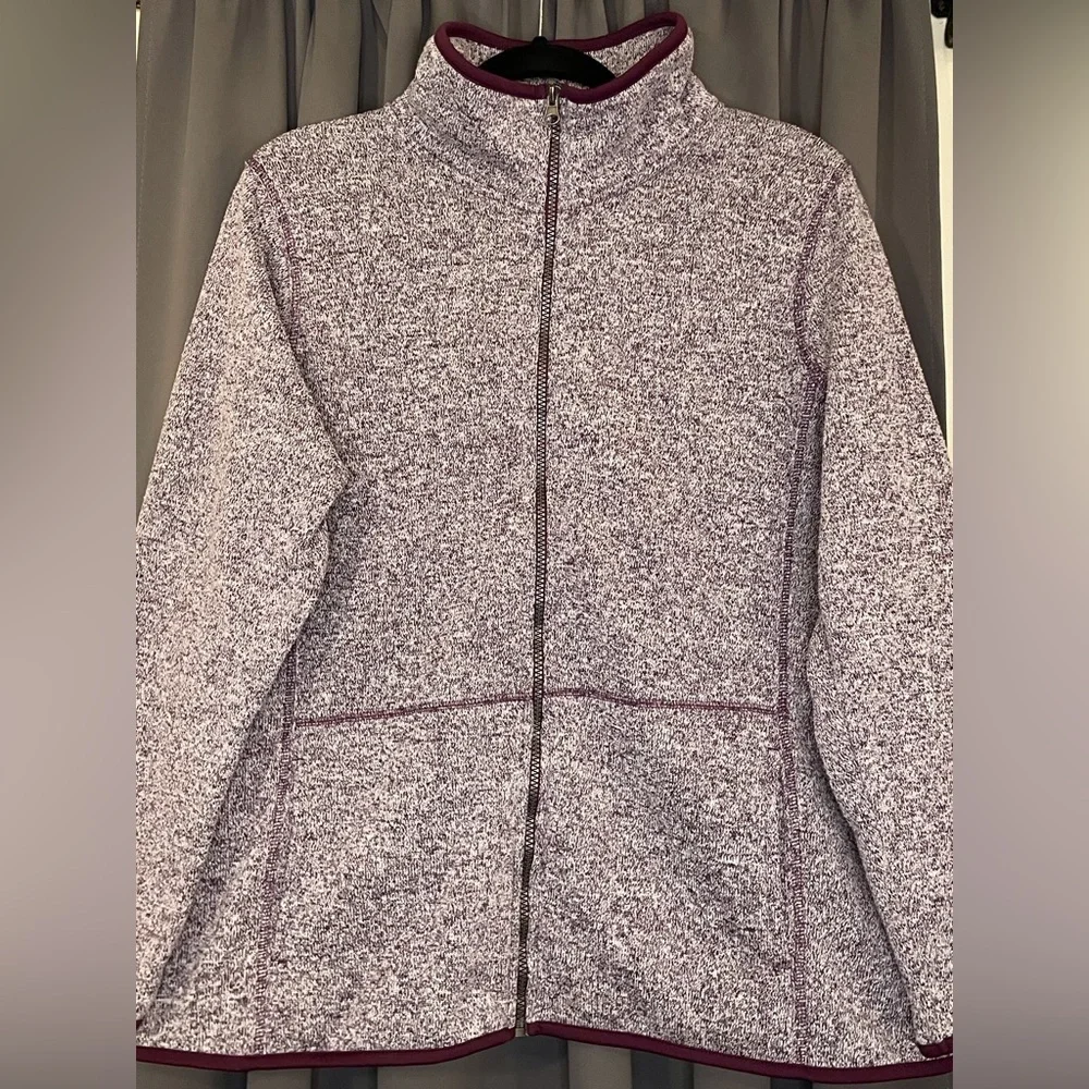 Jason Maxwell Full Zip Fleece Jacket with Pockets Purple Size 1X - Picture 3 of 16